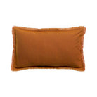 Copper Fringed Edge Linen/Cotton Cushion, 30 x 50 cm 