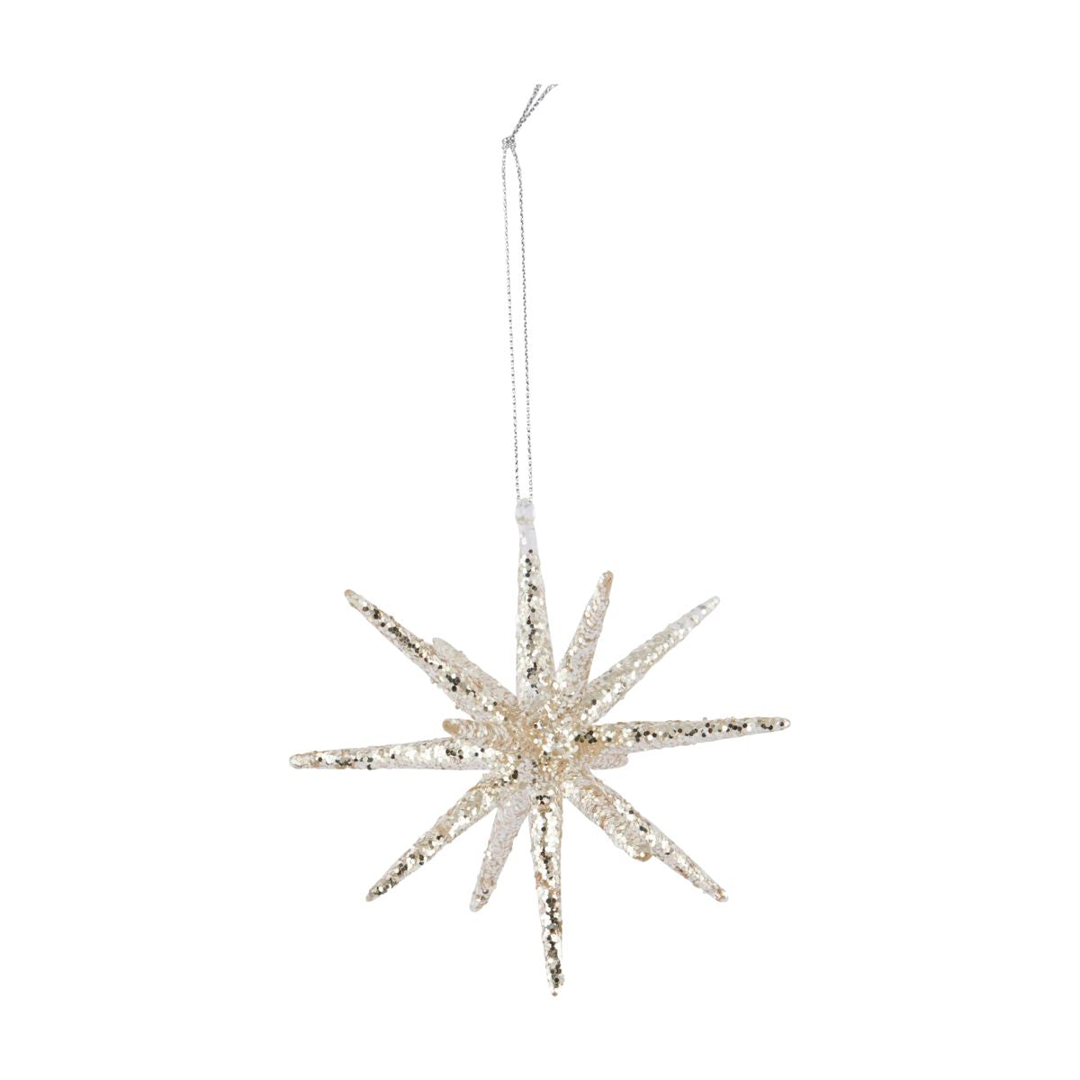 Large Silver Glitter Star Christmas Ornament – The Deco Shop Ltd